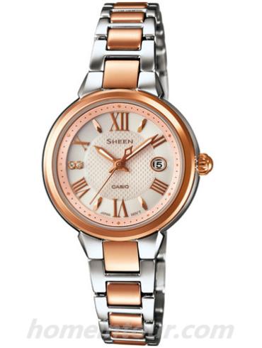 卡西欧SHE-4516SBS-9AU女表SHEEN系列-表带/表径&#8211;