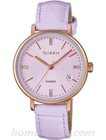 卡西欧SHE-4048PGL-6A女表SHEEN系列-表带/表径&#8211;