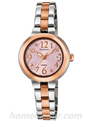 卡西欧SHE-4043SPG-4A女表SHEEN系列-表带/表径&#8211;