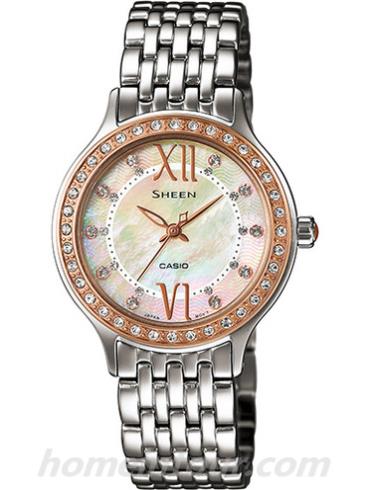 卡西欧SHE-4041D-7AU女表SHEEN系列-表带/表径&#8211;