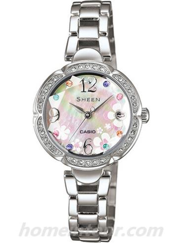 卡西欧SHE-4038D-7AU女表SHEEN系列-表带/表径&#8211;