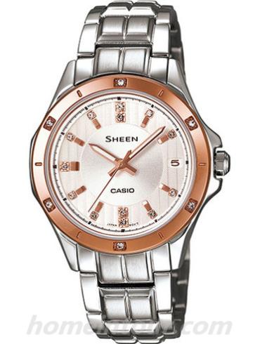 卡西欧SHE-4037SG-7AU女表SHEEN系列-表带/表径&#8211;