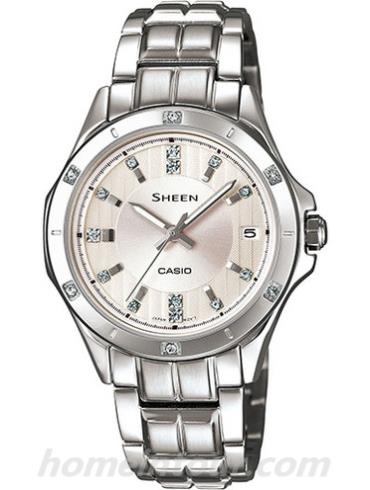 卡西欧SHE-4037D-7AU女表SHEEN系列-表带/表径&#8211;