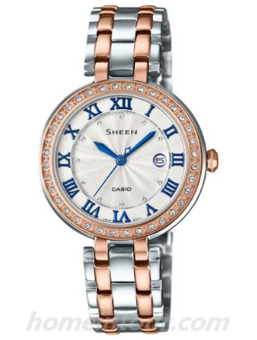 卡西欧SHE-4034BSG-7B女表SHEEN系列-表带/表径&#8211;