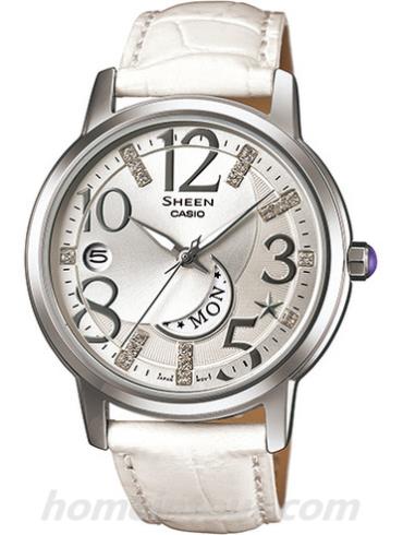 卡西欧SHE-4028L-7A女表SHEEN系列-表带/表径&#8211;