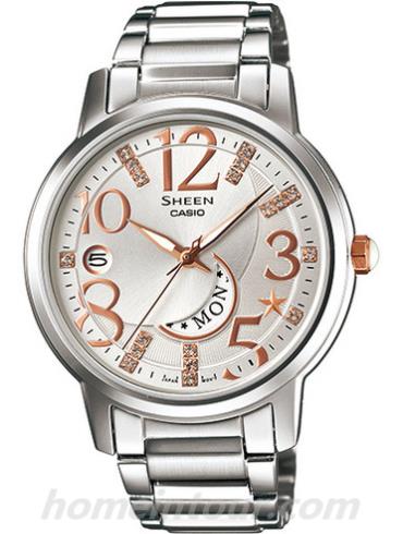 卡西欧SHE-4028D-7A女表SHEEN系列-表带/表径&#8211;