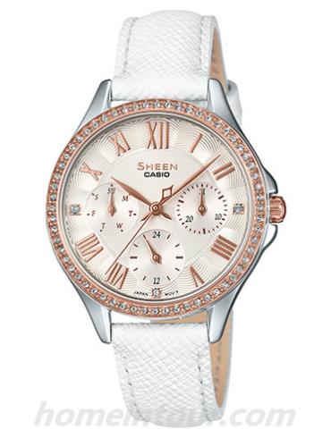 卡西欧SHE-3515PGL-7A女表SHEEN系列-表带/表径&#8211;