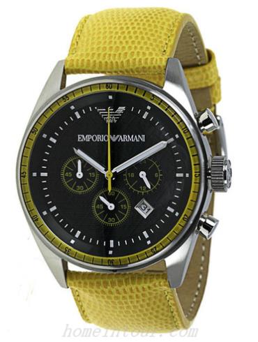 阿玛尼AR0528男表时尚男表系列-黄色表带/表径&#8211;