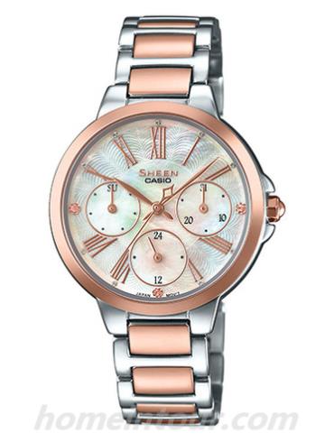 卡西欧SHE-3513SPG-7A女表SHEEN系列-表带/表径&#8211;