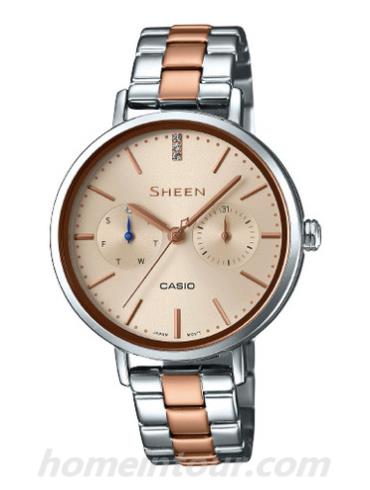 卡西欧SHE-3054SPG-4A女表SHEEN系列-表带/表径&#8211;