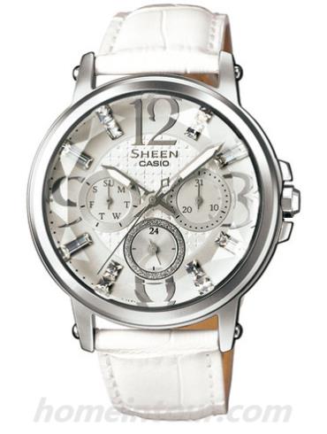 卡西欧SHE-3035L-7A女表SHEEN系列-表带/表径&#8211;