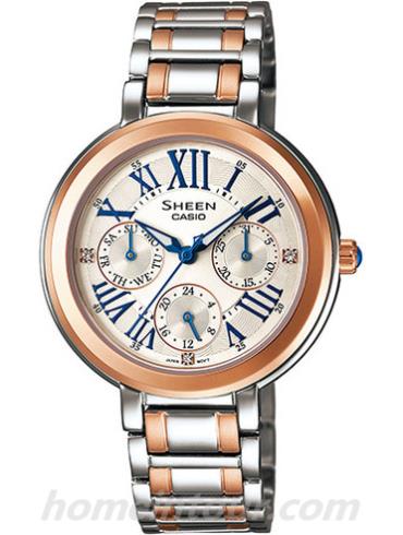 卡西欧SHE-3034SG-7AU女表SHEEN系列-表带/表径&#8211;
