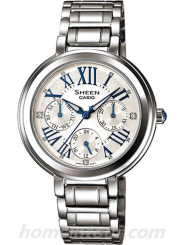卡西欧SHE-3034D-7AU女表SHEEN系列-表带/表径&#8211;