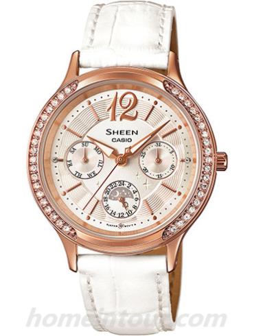 卡西欧SHE-3030GL-7AU女表SHEEN系列-表带/表径&#8211;