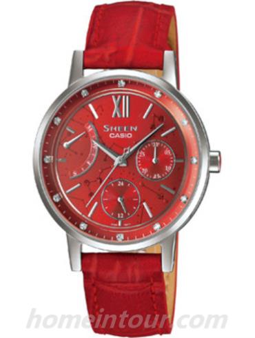 卡西欧SHE-3028L-4AU女表SHEEN系列-表带/表径&#8211;