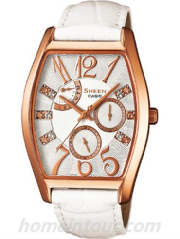 卡西欧SHE-3026GL-7AU女表SHEEN系列-表带/表径&#8211;