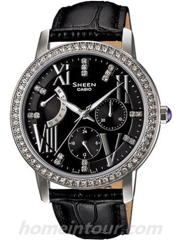 卡西欧SHE-3025L-1A女表SHEEN系列-表带/表径&#8211;