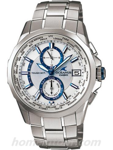 卡西欧OCW-S2000PW-7A男表OCEANUS系列-表带/表径&#8211;