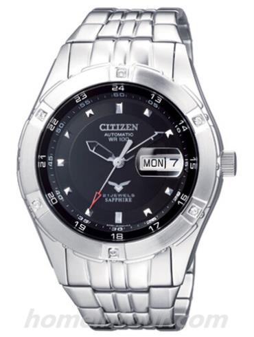 西铁城NH8060-59EB男表机械系列-银色表带/表径39mm