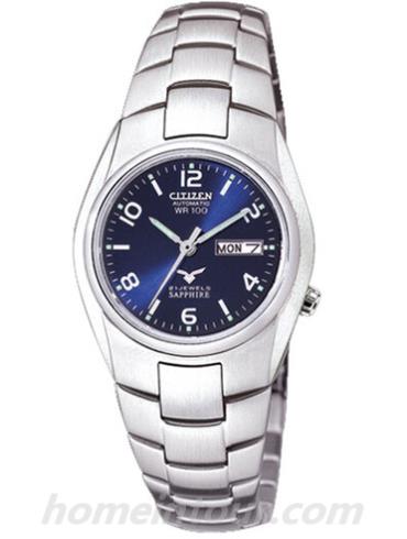 西铁城PD3340-51LB女表机械系列-银色表带/表径&#8211;