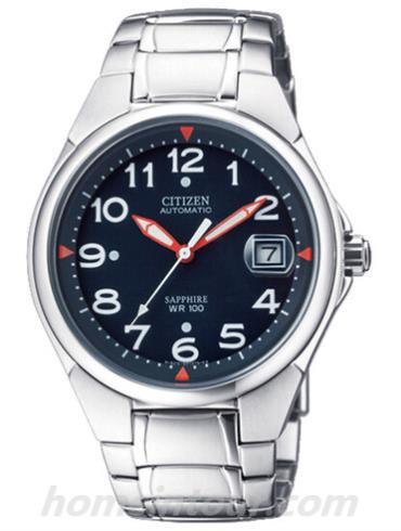 西铁城NJ2131-50M男表机械系列-银色表带/表径37mm