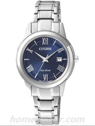 西铁城FE1081-59L女表光动能系列-银色表带/表径29mm