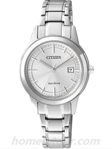 西铁城FE1081-59A女表光动能系列-银色表带/表径29mm