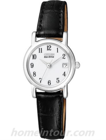 西铁城EW1270-06A女表光动能系列-黑色表带/表径23.2mm