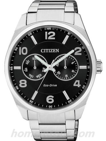 西铁城AO9020-50E男表光动能系列-银色表带/表径42.5mm