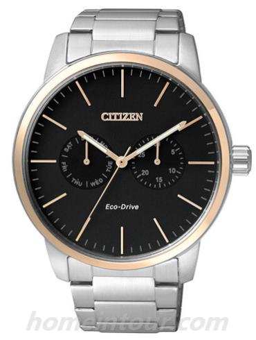 西铁城AO9044-51E男表光动能系列-银色表带/表径44mm