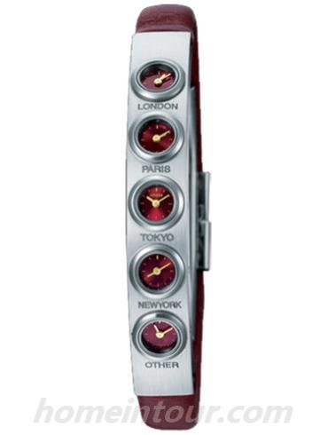 西铁城EG4000-08X女表Stiletto系列-红色表带/表径&#8211;