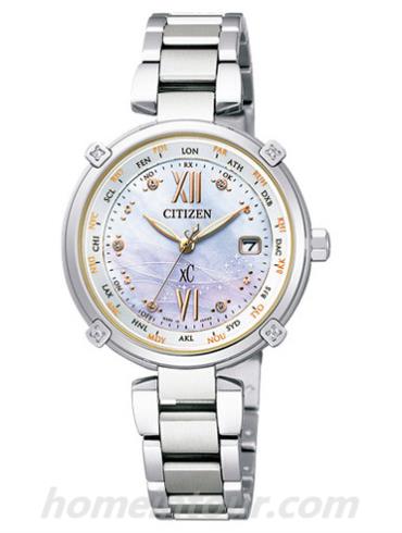 西铁城EC1050-61W女表光动能系列-银色表带/表径30.6mm