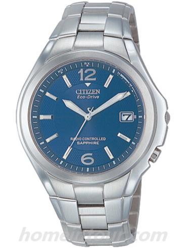 西铁城AS5000-71L男表光动能系列-银色表带/表径38mm