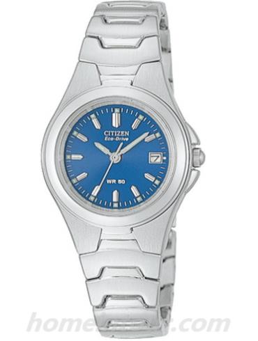 西铁城EW0320-56L女表光动能系列-银色表带/表径27mm