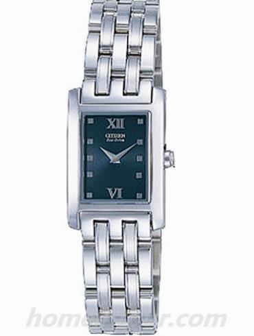 西铁城EW8110-63L女表光动能系列-银色表带/表径&#8211;