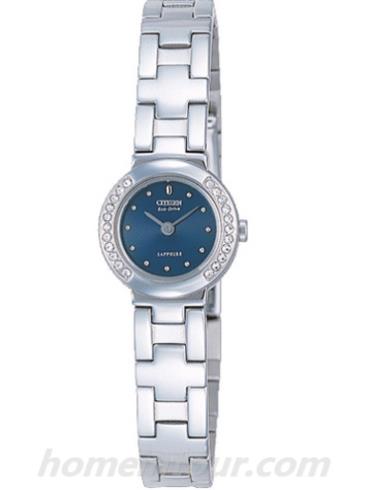 西铁城EG2120-58L女表光动能系列-银色表带/表径35x16mm