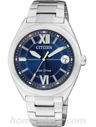 西铁城FE6000-53L女表光动能系列-银色表带/表径35mm