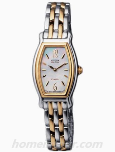 西铁城EW8900-61A女表光动能系列-银色表带/表径27×19mm