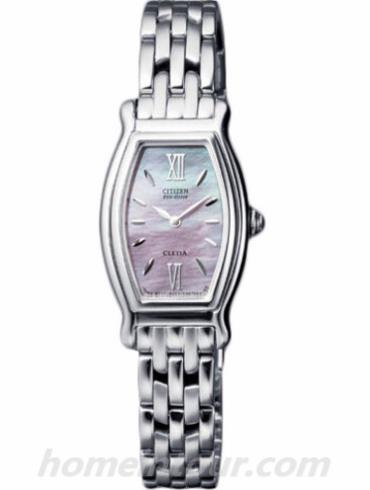 西铁城EW8900-52W女表光动能系列-银色表带/表径27×19mm