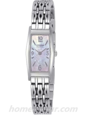 西铁城EG2150-65X女表光动能系列-银色表带/表径25x15mm