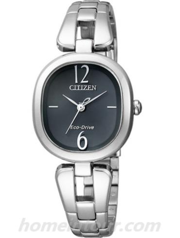 西铁城EM0180-56E女表光动能系列-银色表带/表径28×25mm