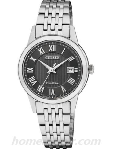 西铁城FE1080-51E女表光动能系列-银色表带/表径29mm