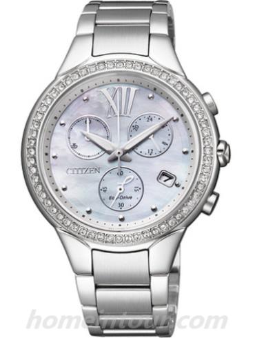 西铁城FB1320-59A女表光动能系列-银色表带/表径36mm