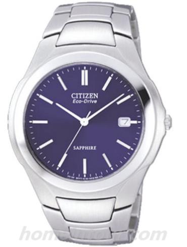 西铁城BM1011-50L男表光动能系列-银色表带/表径&#8211;