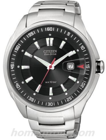 西铁城BM6687-53F男表光动能系列-银色表带/表径44.7mm