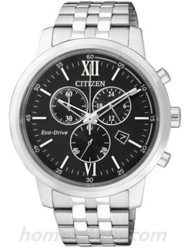 西铁城AT2300-51E男表光动能系列-银色表带/表径42mm