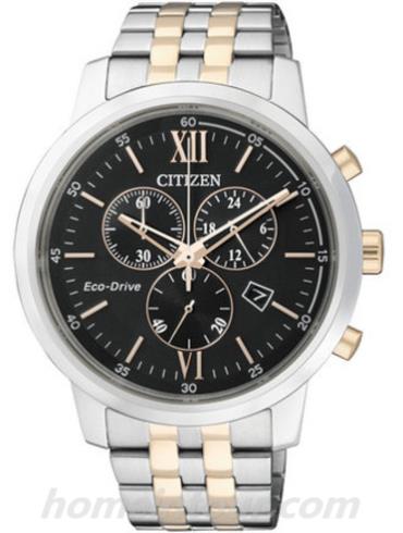 西铁城AT2304-50E男表光动能系列-间金表带/表径42mm