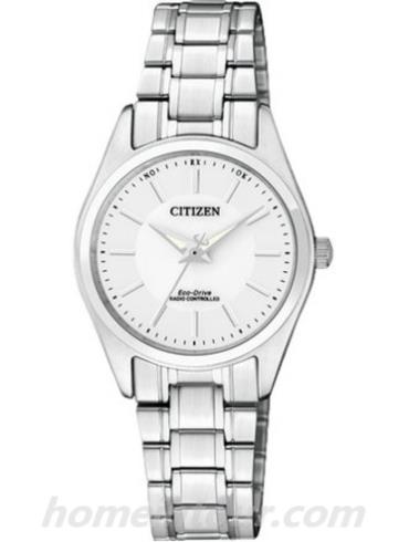 西铁城ES5060-53A女表光动能系列-银色表带/表径27mm