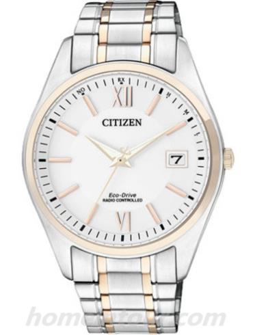 西铁城AS5054-55A男表光动能系列-间金表带/表径39mm