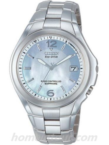 西铁城AS5000-71N男表光动能系列-银色表带/表径38mm